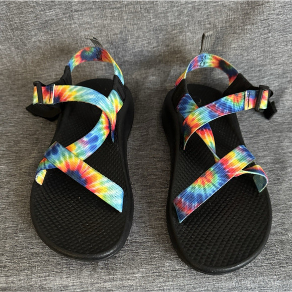 Chaco Z1 Ecotread Sandals Tie Dye Rainbow Multicolor JCH199812 Kids Youth Size 5 - Picture 1 of 8
